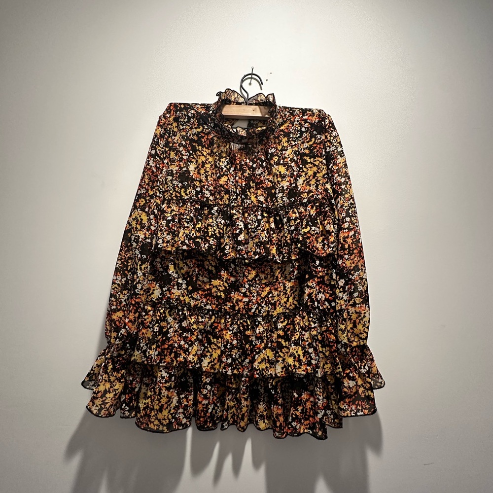 Adyson Parker Vibrant Autumn Leaf Patterned Blouse